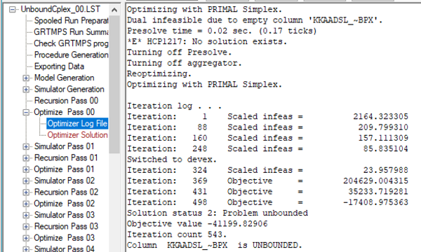 30 HCPLEX OptimizerLog